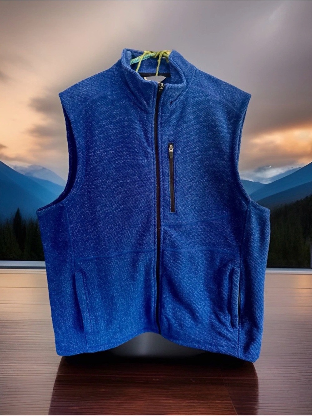 Duluth Trading Park Point Vest Blue Full Zip Fleece Workwear Men’s Large